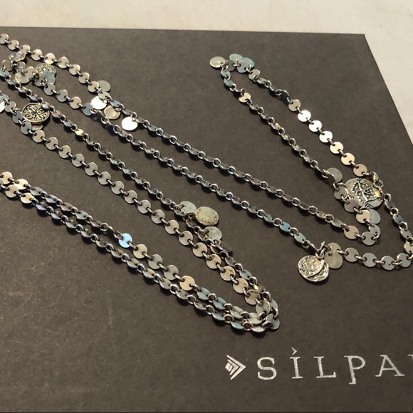 Silpada Sterling Silver ‘Confetti’ 42” Disc Necklace N2739 - Picture 12 of 16